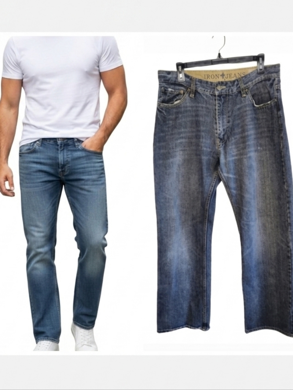Iron Jeans Slightly Distressed Straight leg jeans  Blye Jeans Men's size 34